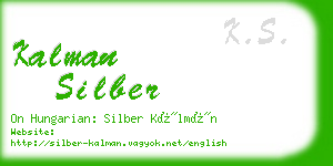 kalman silber business card
